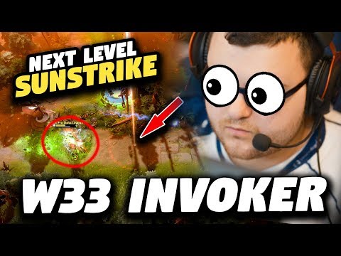 W33 SURPRISED Mind Control By His INCREDIBLE SunStrike - LEGENDARY Invoker Is BACK! - Dota 2 Invoker