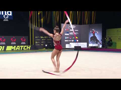 Stliana NIKOLOVA (BUL) - 2020 junior European Champion, ribbon
