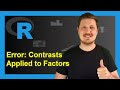 R Error Contrasts Can Be Applied Only To Factors With 2 Or More Levels Reproduce Debug Fix