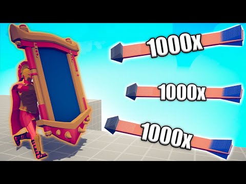 SPARTAN MIRROR SHIELD vs 1000x OVERPOWERED UNITS - TABS | Totally Accurate Battle Simulator 2023