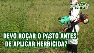 Devo roçar os pasto antes de aplicar herbicida?