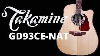 Video thumbnail for Takamine GD93CE-NAT - 3 Piece Black Walnut and Maple Back looks gorgeous! by Uhlik Music