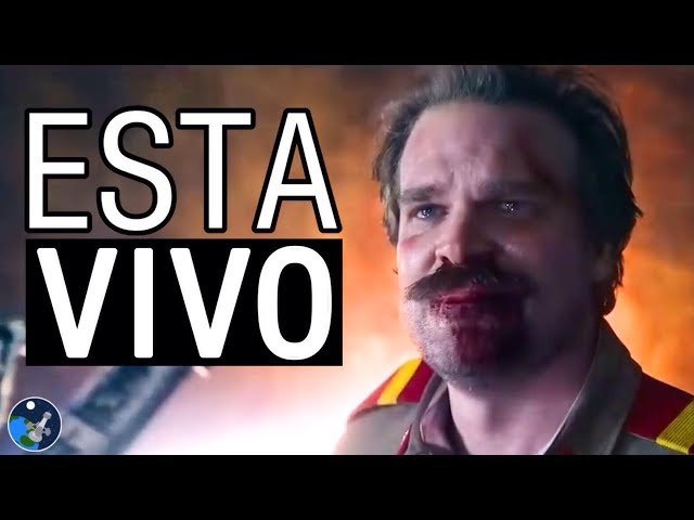 Vídeo relacionado con Stranger Things Hopper Lives - Camiseta para hombre con texto en ruso, Gris carbón jaspeado, Large