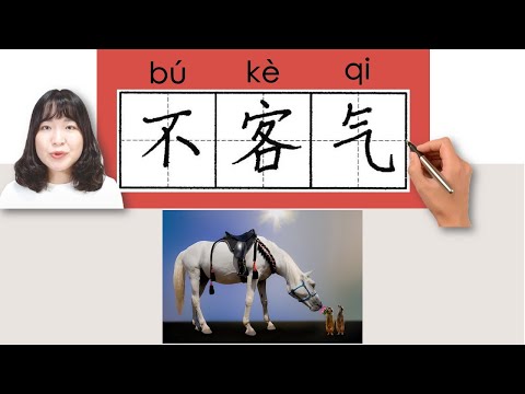 【NEW HSK1】#hsk1 _不客气/不客氣/bu keqi/(You're welcome)How to Pronounce & Write Chinese Vocabulary