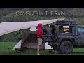 CAR CAMPING In RAIN Silent Vlog Natural Sounds Jeep Wrangler ASMR