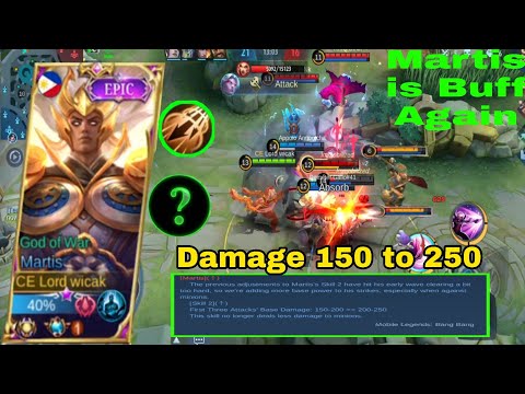 MARTIS IS BUFF AGAIN AND DOING MORE DAMAGE WITH THIS BUILT || MOONTON THANKS FOR THIS BUFF MLBB 2022