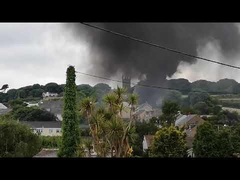 Ludgvan Fire July 20 2018 Video by Ade Keast