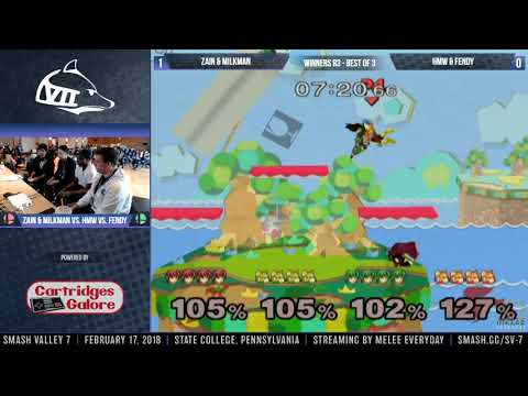 Smash Valley 7 - Zain & Milkman vs. HMW & Fendy - SSBM - Winners R3