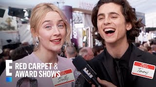 Saoirse Ronan & Timothee Chalamet Talk Names Being Butchered | E! Live from the Red Carpet