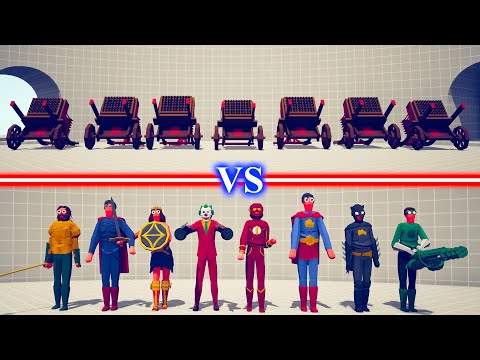 HWACHA TEAM vs DC COMICS TEAM - Totally Accurate Battle Simulator TABS