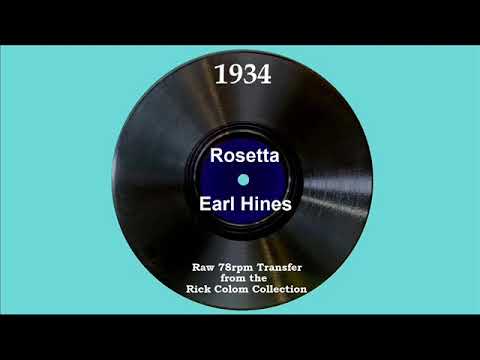 1934 Earl Hines - Rosetta (Decca version) (Walter Fuller, vocal)