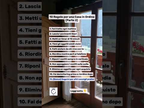 10 Regole per una Casa in Ordine (Parte 2) #stanzazen