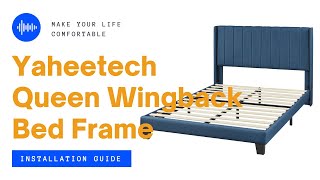 Yaheetech Channel-Tufted Upholstered Bed Frame Installation Guide #bedframe