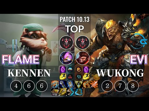 DWG Flame Kennen vs DFM Evi Wukong Top - KR Patch 10.13