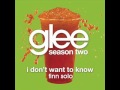 Glee - I Don't Want To Know - Finn Solo 