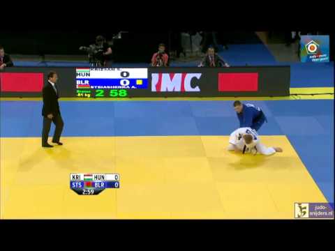 Judo 2014 European Championships Montpellier: Kriszan (HUN) - Stsiashenka (BLR) [-81kg] bronze