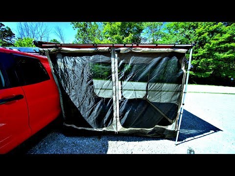 Truck Camping: Setting up my ARB 2500 X 2500 Deluxe Awning Room for my Toyota Tundra