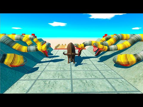 Only Fast Runners Will Escape From Snake Road - Animal Revolt Battle Simulator