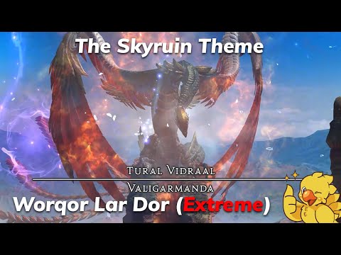 [FFXIV OST] Worqor Lar Dor (Extreme) Valigarmanda Theme "The Skyruin" - GNB Tank POV