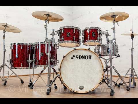 Sonor Momentum Maple Red Pearl 5pc Shell Pack – Made in Germany – New image 26