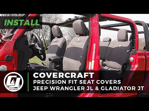 Jeep JL Wrangler or Gladiator Install | Covercraft Gray Seat Covers