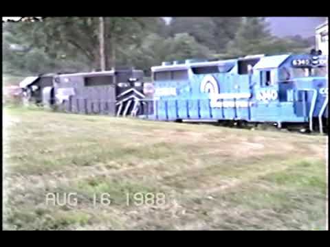 BAL121 (Ballast Train) with Missouri Pacific SD40-2 in the lead  - August 16, 1988