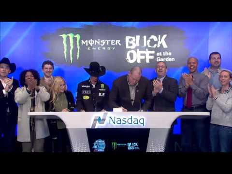 Monster Energy and PBR ring the Nasdaq Opening Bell in celebration of Buck Off at The Garden!