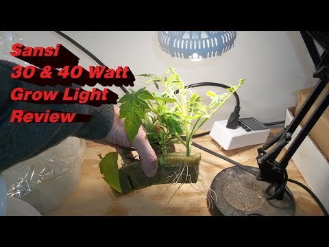 Sansi 30watt and 40watt LED Grow Light Review - Electricity Use Calculator
