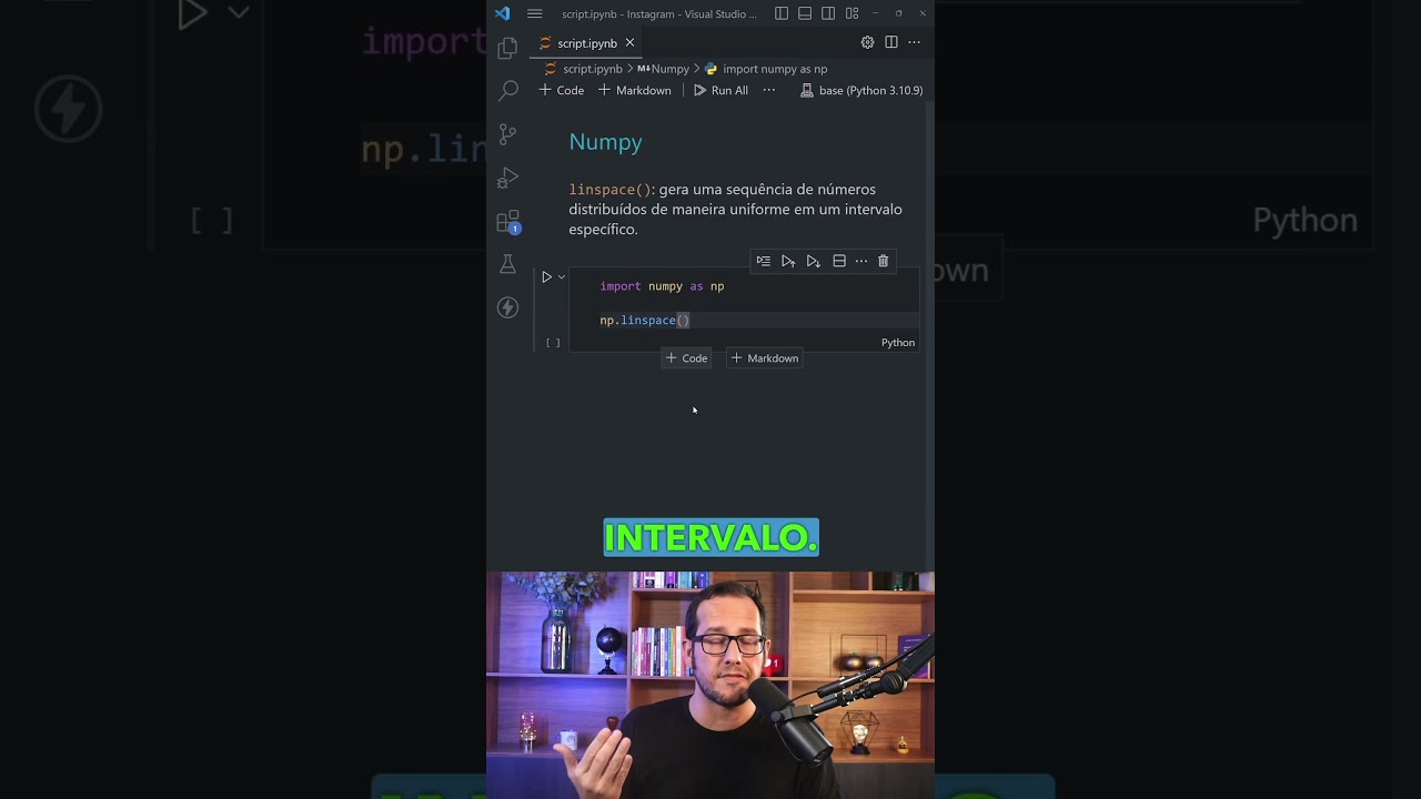 Aprenda a utilizar o método linspace() da biblioteca Numpy