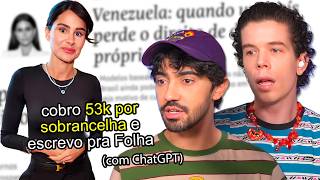 esteticista dos famosos escreve pra FOLHA com ChatGPT