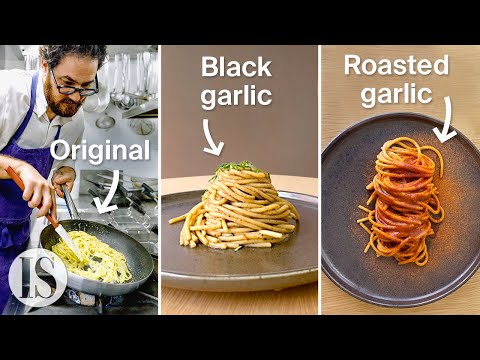 , title : 'Aglio e olio: originale vs. aglio nero vs. aglio arrostito con Luciano Monosilio'