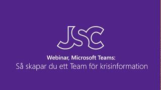Krisinformation i Teams