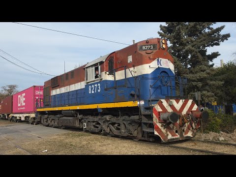 [4K] Colorido tren de contenedores de NCA con destino a Ferreyra pasando por Marcos Juárez!!!!!!