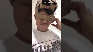 Máscara com material reciclado