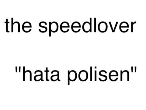 the speedlover - hata polisen