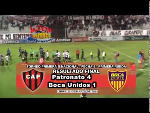 PATRONATO 4  -  BOCA UNIDOS 1 (LOS GOLES) FECHA 8 (30-03-15)