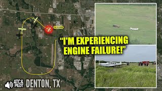 Single engine aircraft CRASHES in field in North Texas due to an ENGINE FAILURE!