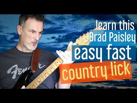 EASY Brad Paisley guitar lick in A