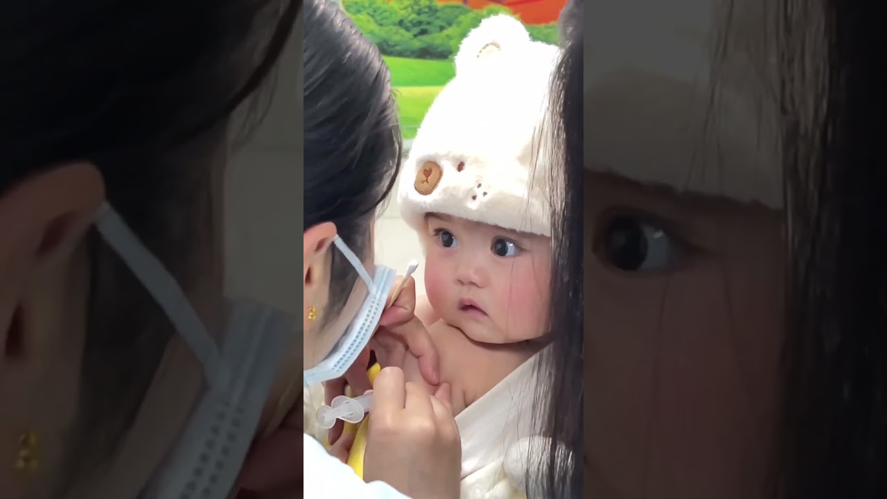 Cute baby injection for the first time 🥹🥹🥹 | Cuteness overload