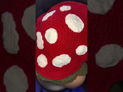 Crochet mushrooms hat