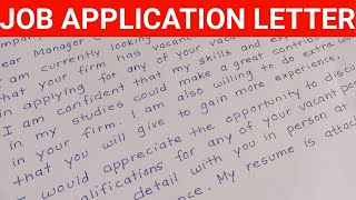 How to write Job Application Letter || Job Application letter Writing || Job Application Format