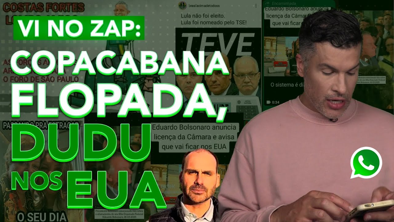VINOZAP: EDUARDO BOLSONARO NOS EUA, FLOP DE COPACABANA, ECONOMIA QUÂNTICA, OCASO DA TESTOSTERONA