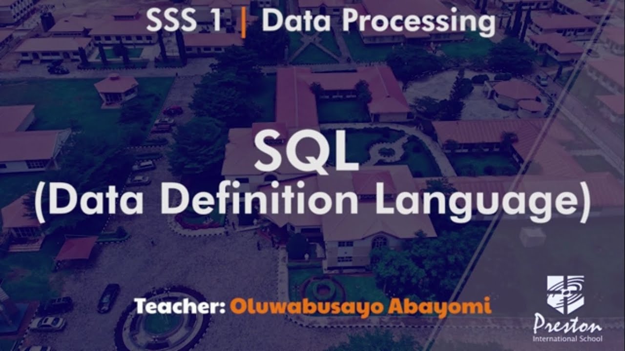 SQL (Data definition Language) - SSS1 Data Processing