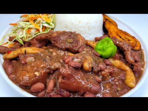 Jamaican style stew peas/W pigtail & chicken foot | recipe