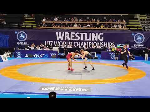 HUSEIN ISMAILOV (AZE) - LIAM M GORDON (CAN) U17 WORLD CHAMPIONSHIP, QUALIFICATION, FS 65KG, 