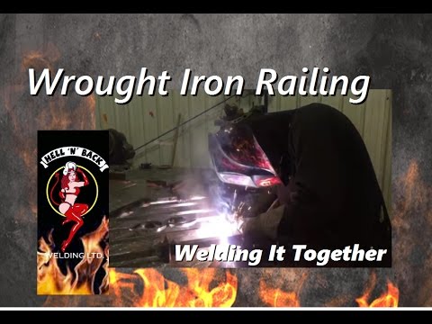 Basement Stairs Wrought Iron Railing Pt 2: Welding It Together