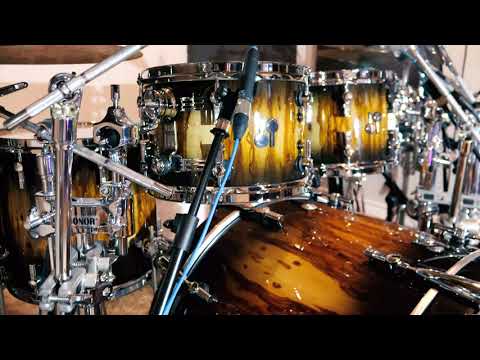 Sonor SQ2 Birch - Custom Burst Over African Marble - Time Lapse Setup with Quick Sound Demo