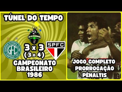 TÚNEL DO TEMPO DO VOZ | Guarani 3x3 São Paulo - 1986 - MELHORES MOMENTOS 2º JOGO - SÃO PAULO CAMPEÃO