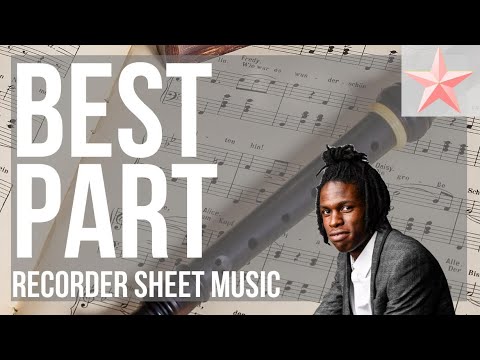 SUPER EASY Recorder Sheet Music: How to play Best Part by HER ft Daniel Caesar