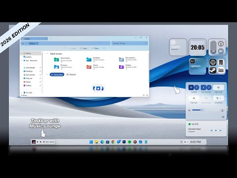 Taskbar Music Control New Windows 11 Taskbar with Music Lounge, New Explorer & More - Give ...